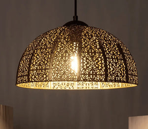 Hanglamp metaal 'Anor' goud E27 fitting modern metaal 35cm - FOIR