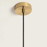 Hanglamp goud met glazen kap E27 fitting 'Mino' 25 cm