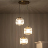 Klassieke hanglamp goud met glazen kappen E27 'Randolph' 44 cm