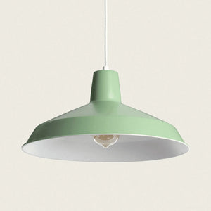 Industriele hanglamp geel met E27 fitting 'Abigail'-Groen - FOIR