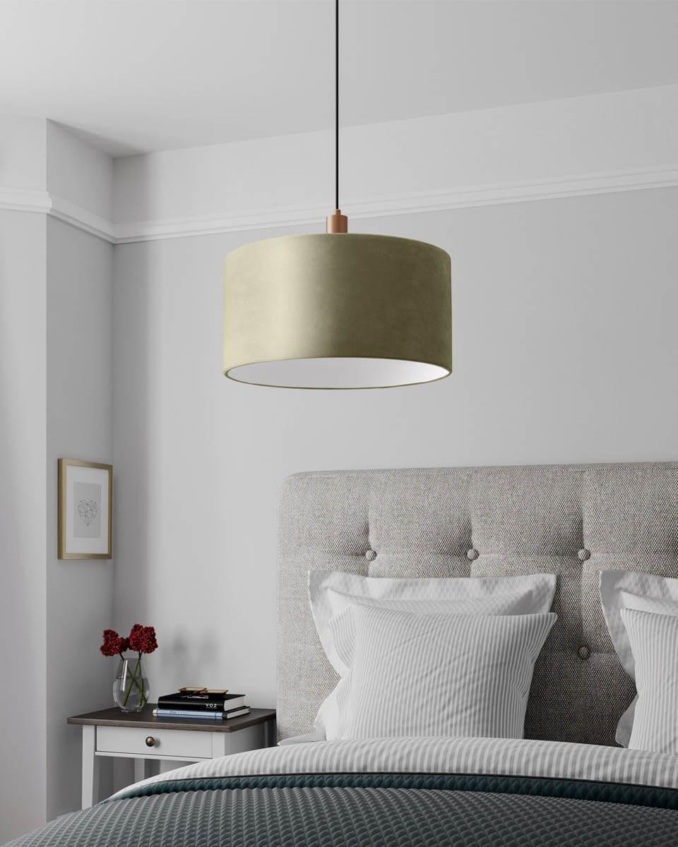 Groene hanglamp grote kap design 