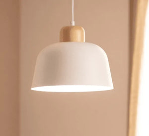 Hanglamp wit hout met e27 fitting 