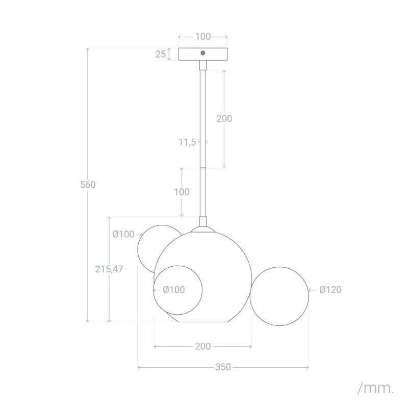 Hanglamp modern goud met opaalglas E27 fitting 'Kenji' - FOIR