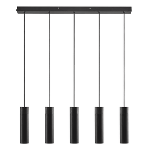 Hanglamp zwart Nordlux 'Tilo' modern GU10 zwart hout kookeiland 80 cm