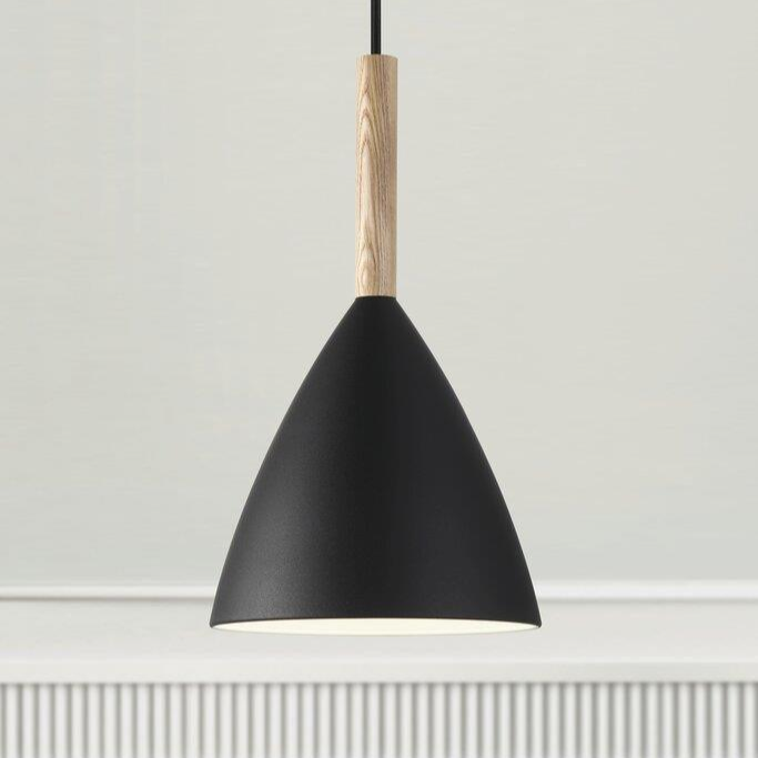 Hanglamp zwart hout 'Pure 20' E27 Design for the People - FOIR