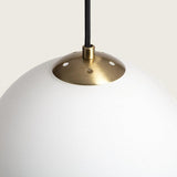 Hanglamp goud met opaalglazen kap E27 fitting 'Mono 1' 25cm