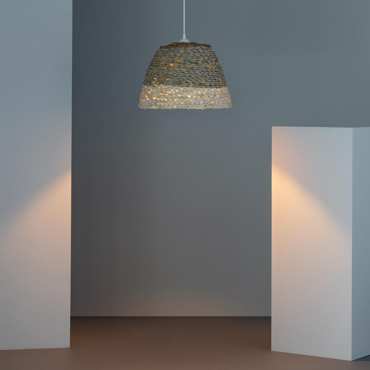 Hanglamp modern 'Kapu' modern e27 fitting gevlochten groot 400mm - FOIR