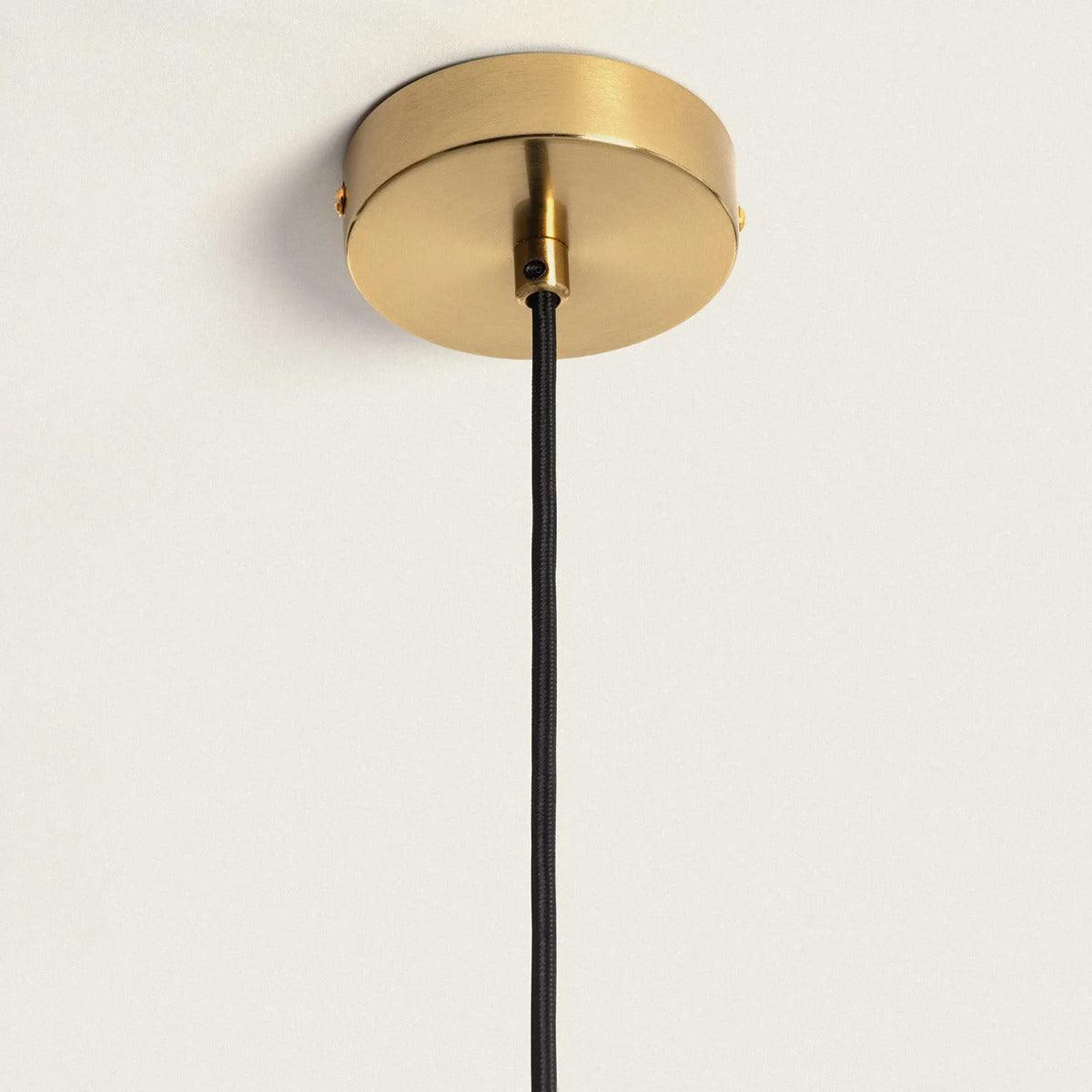 Hanglamp goud met opaalglazen kap E27 fitting 'Mono 1' 25cm