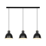 hanglamp zwart industrieel 3 kappen pop nordlux 2213633003 5704924012334 2276914 e27 fittingen eettafel 