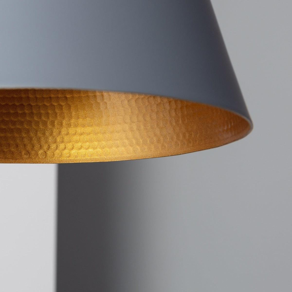 Retro hanglamp grijs goud modern design