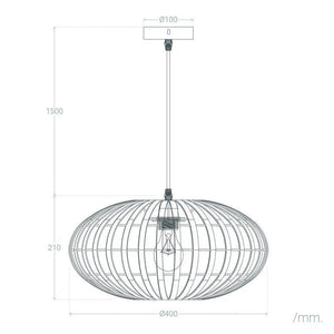 Hanglamp hout modern e27 fitting rond 400mm