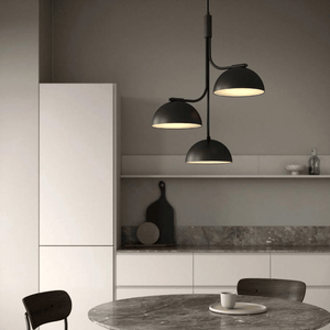 Hanglamp kappen zwart 'Tullio' E14 fitting metaal design DFTP 60 cm