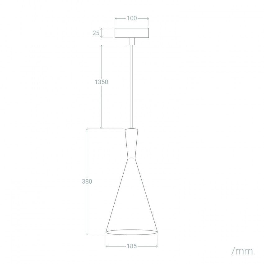 Hanglamp retro 'Atkin' E27 fitting metaal design 38 cm - FOIR