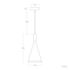 Hanglamp retro 'Atkin' E27 fitting metaal design 38 cm - FOIR