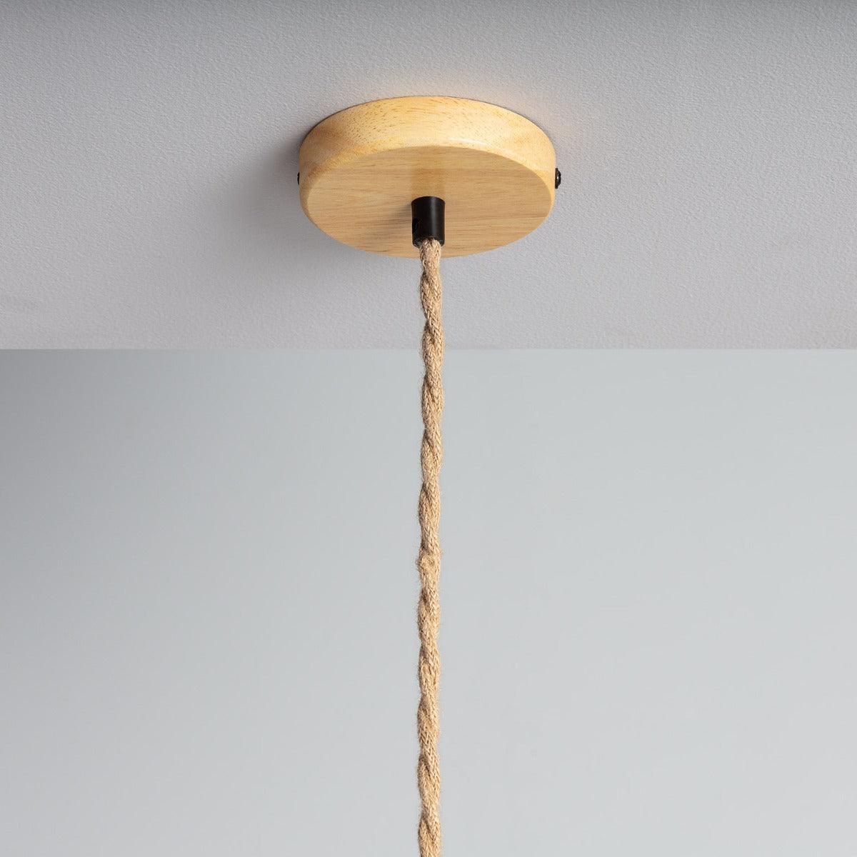 Hanglamp rotan groot 'Katasi' ovaal E27 fitting 60 cm - FOIR