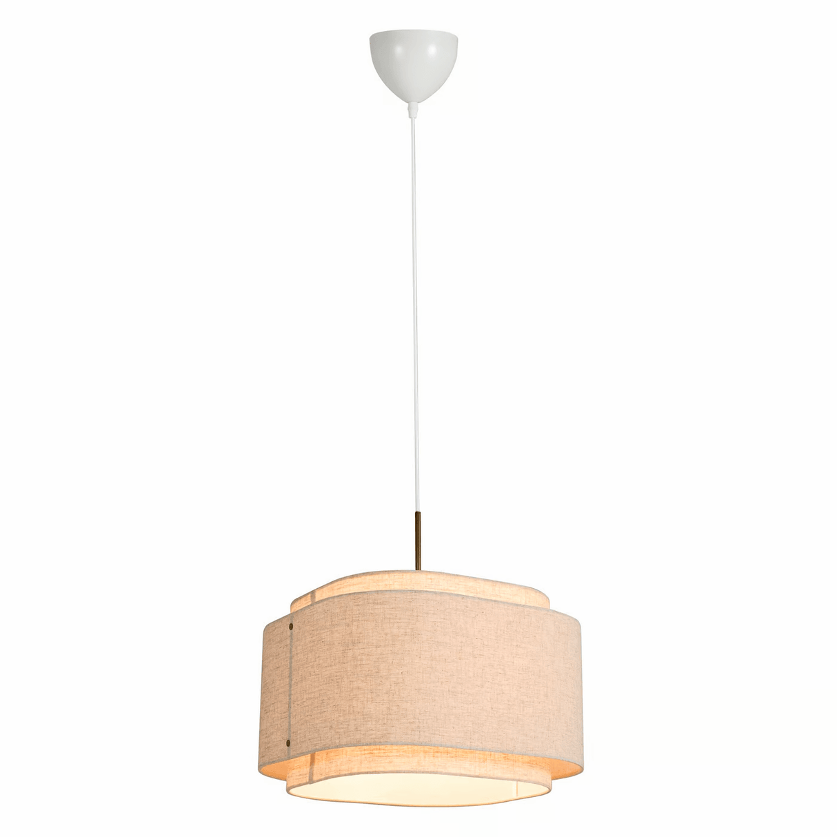 Hanglamp beige messing E27 fitting DFTP Takai 45cm - FOIR