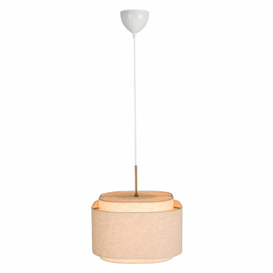 Hanglamp beige messing E27 fitting DFTP Takai 45cm - FOIR