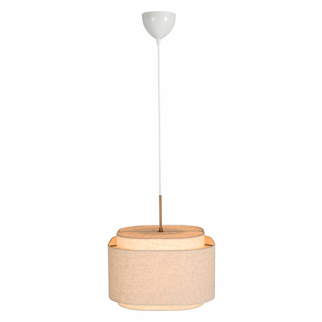 Hanglamp beige messing E27 fitting DFTP Takai 45cm - FOIR