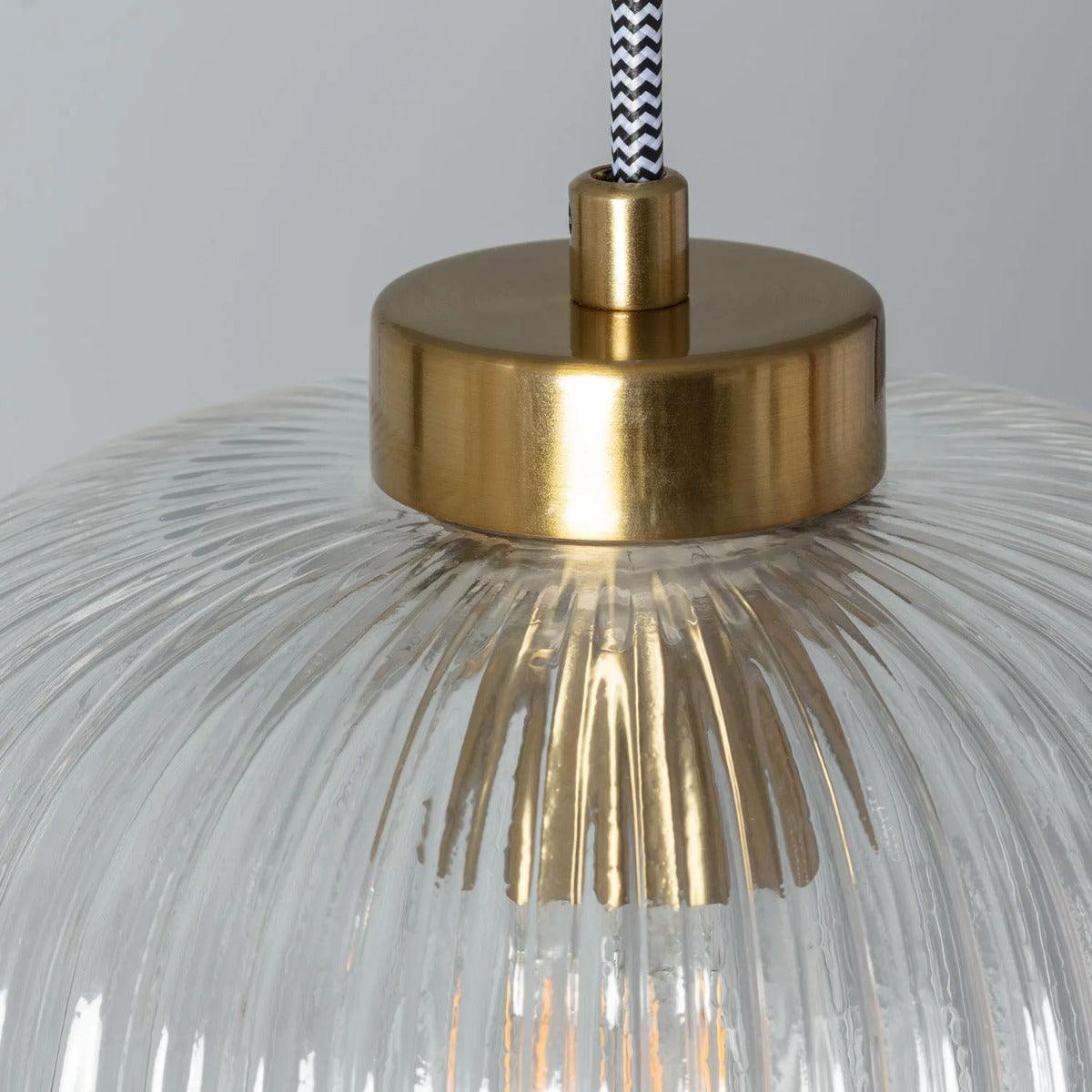 Klassieke hanglamp goud met glazen kappen E27 'Randolph' 44 cm - FOIR