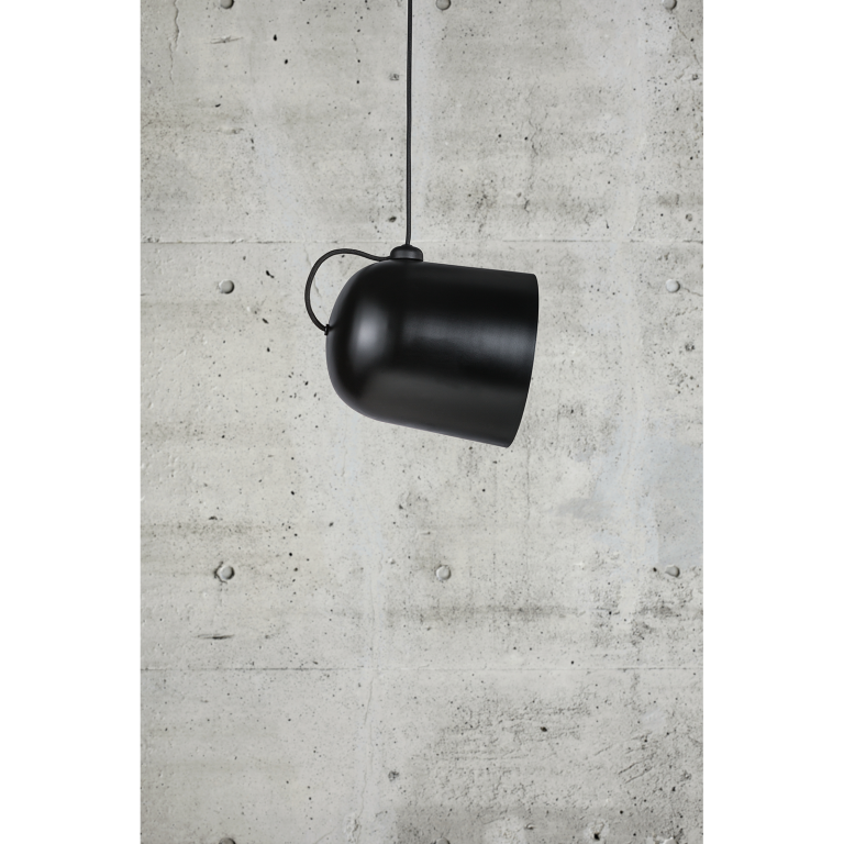 Hanglamp zwart 'Angle' E27 dimbaar warm wit zwart 20 cm DFTP