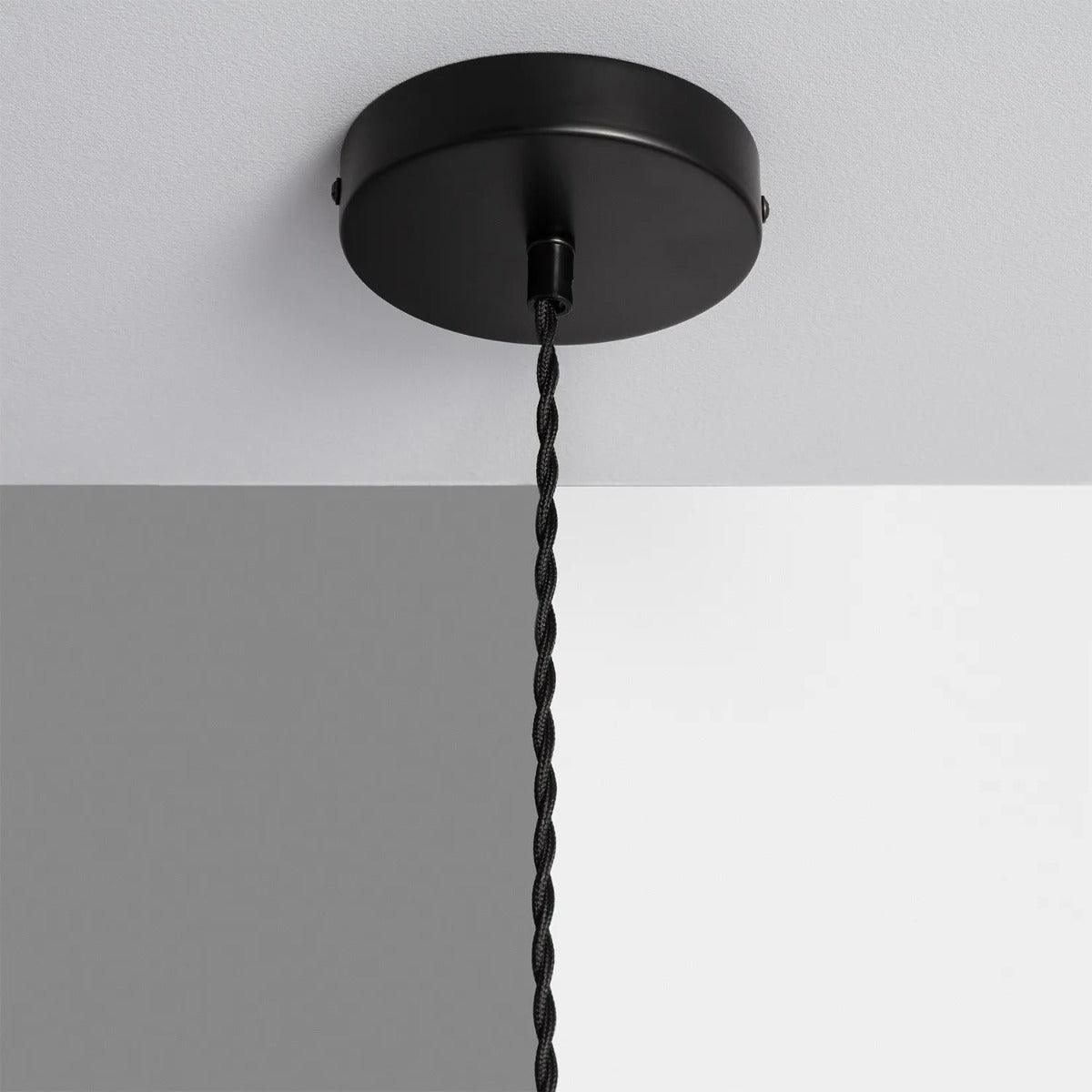 Hanglamp stoffen kap groen & goud met E27 fitting 'Lance' - FOIR