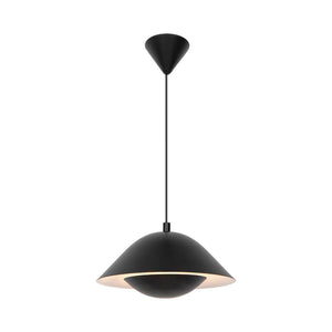 Mat zwarte hanglamp met E27 fitting metaal 