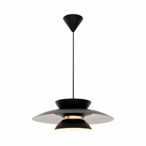 Hanglamp zwart retro modern metaal 45 cm Carmen - FOIR