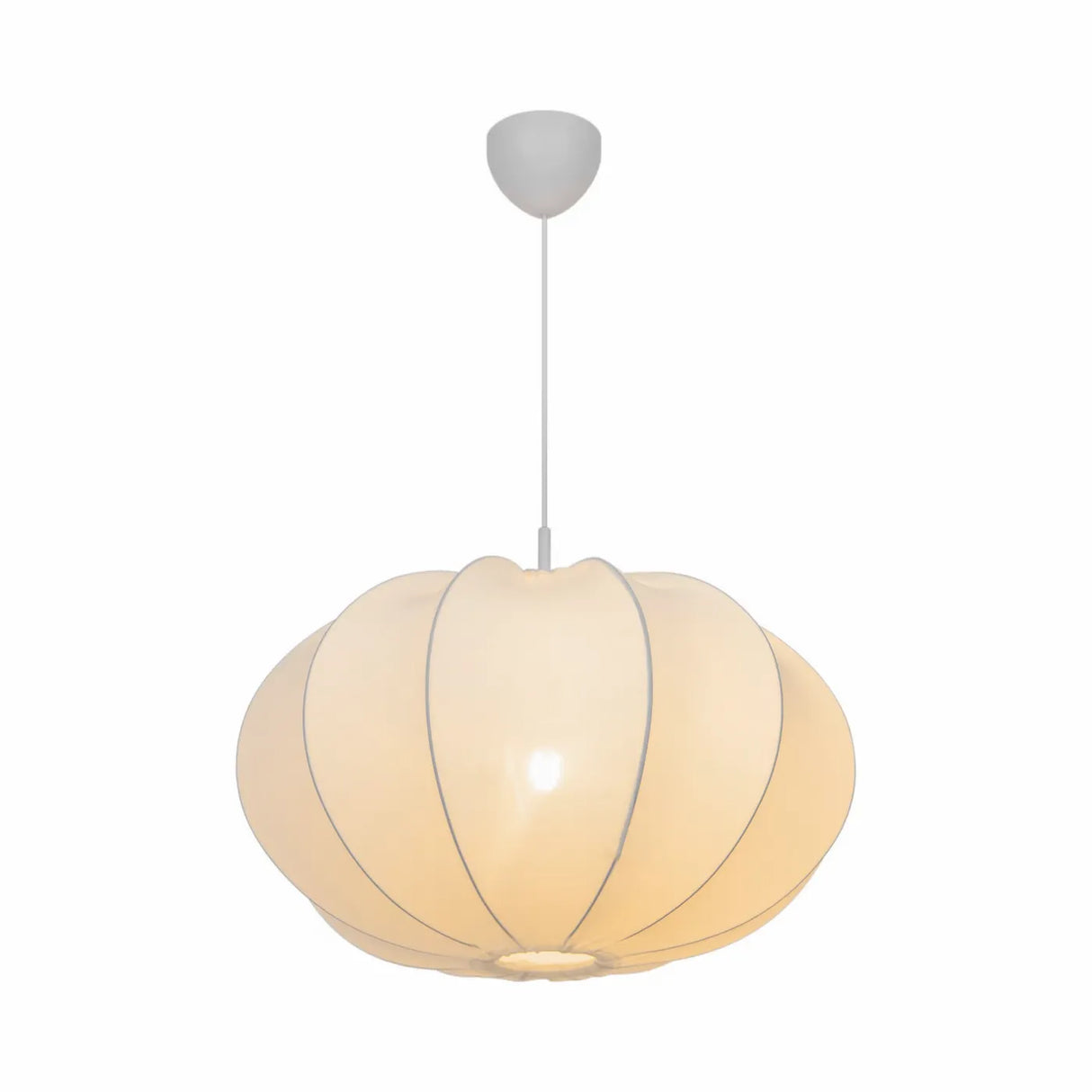 Hanglamp stof beige 'Aeron' e27 60 cm - FOIR