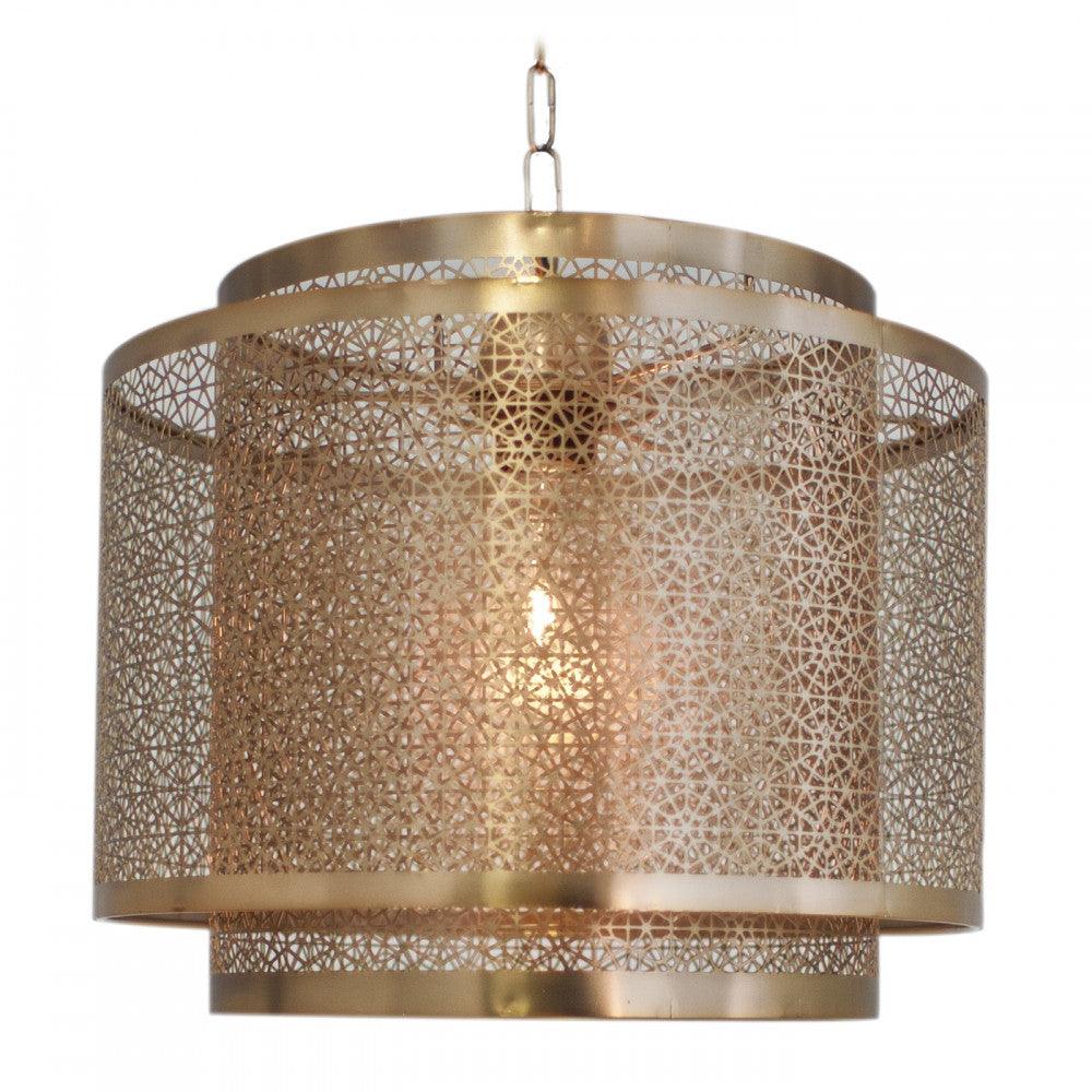 By rydens hermine metaal hanglamp goud e27 fitting