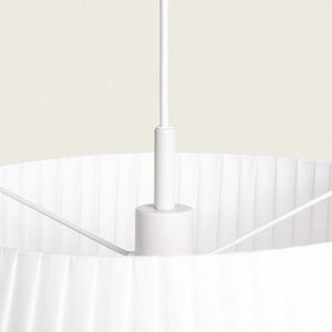 Hanglamp stof wit design rond 50 cm - FOIR