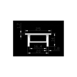 Silicone Buis Flex Inbouw voor Led Strips tot 15 mm breedte