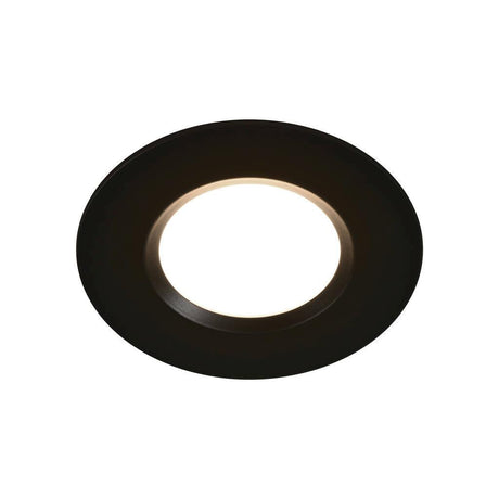 zwarte badkamerlamp led lamp inbouwspot rond