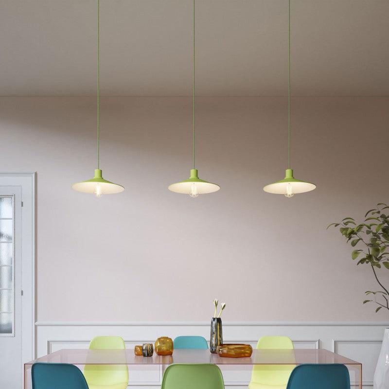 Kleine hanglamp industrieel 'Harry' licht groen incl. plafondkap kabel & fitting