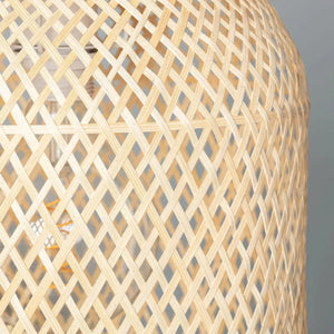 Rotan hanglamp gevlochten bamboe E27 fitting 'Christian' - FOIR