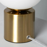 Tafellamp opaalglas goud 'Teun' E27 fitting lamp