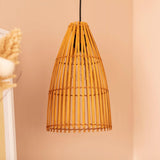 Hanglamp bamboe met E27 fitting 'Nadine' 24cm