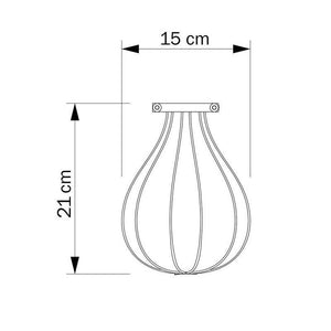 Kooilamp zwart industrieel gesloten E27 Fitting