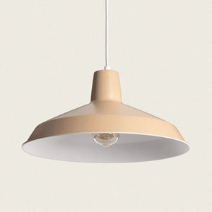 Industriele hanglamp geel met E27 fitting 'Abigail'-Beige - FOIR