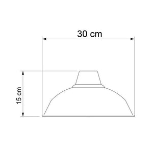 Lampenkap groen 'Harbour' industrieel gat voor e27 fitting 30 cm - FOIR