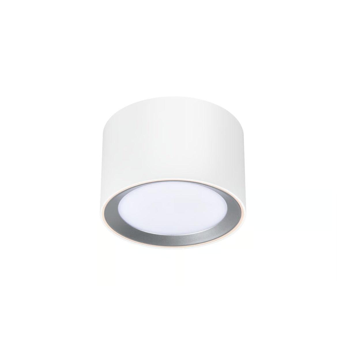 Kleine witte plafondlamp met ingebouwde LED lichtbron en Moodmaker Nordlux 'Landon 8' - FOIR