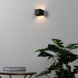 Wandlamp Quadra led zwart metaal warm wit dimbaar