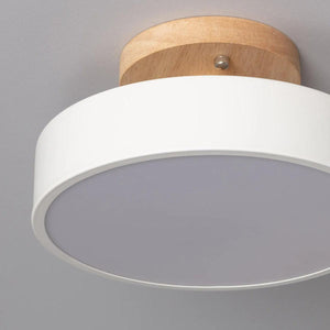 Plafondlamp hout & wit met CCT & LED 'Dominique'