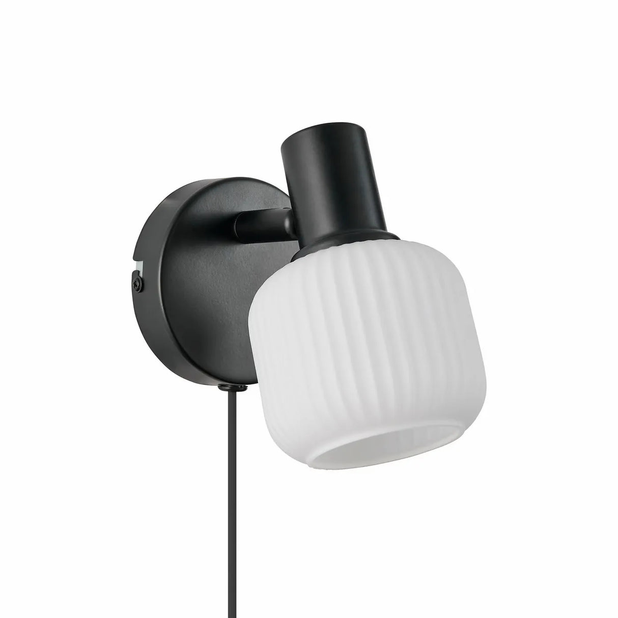 Bedlampje metaal opaal glas 'Milford' e14 fitting - FOIR