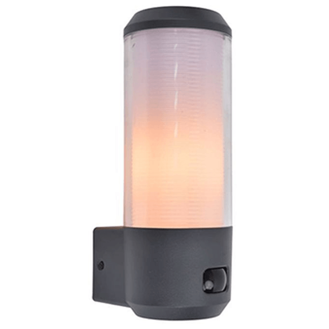 Wandlamp donkergrijs met Pirsensor & E27 fitting Lutec Heros 26 cm - FOIR