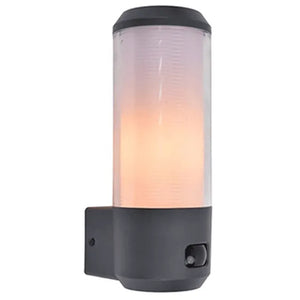 Wandlamp donkergrijs met Pirsensor & E27 fitting Lutec Heros 26 cm - FOIR