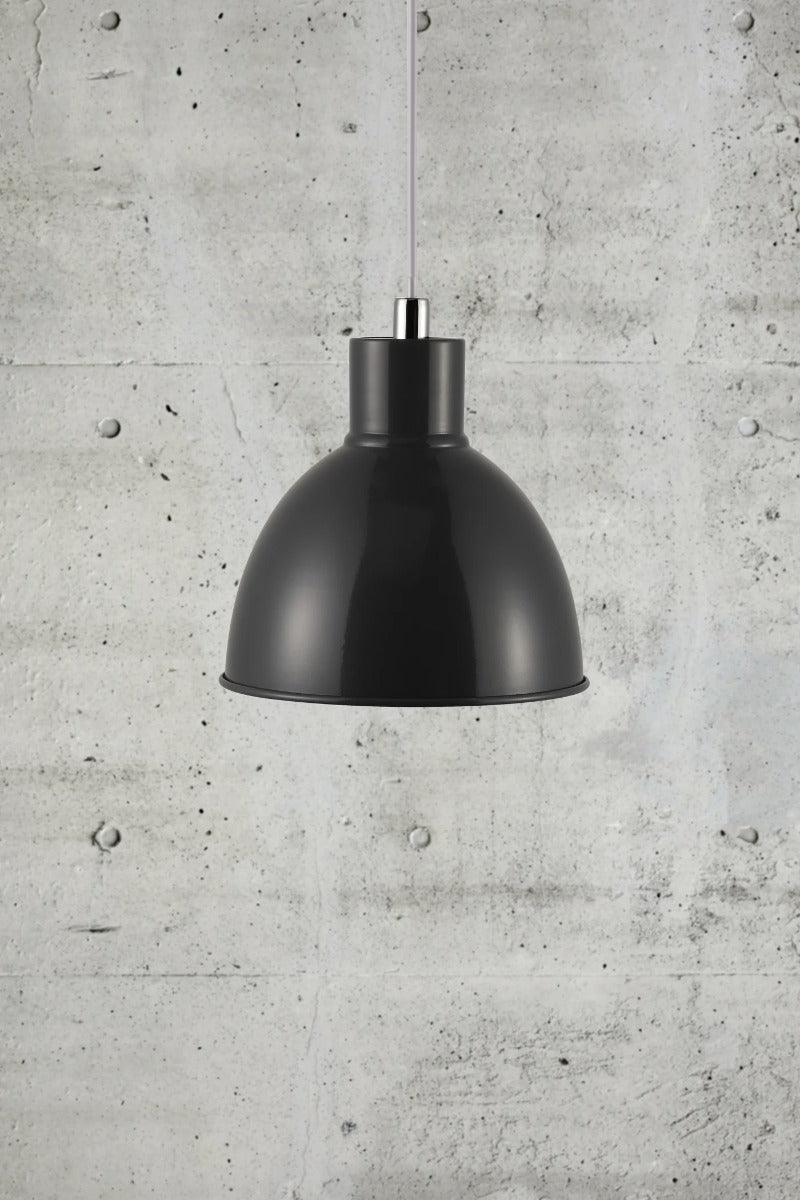 antracieten hanglamp metaal e27 fitting modern kleine hanglamp hanglampje lampenkap armatuur