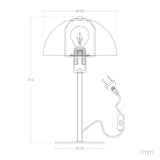 Tafellamp wit goud 'Wave' modern e14 fitting 300mm