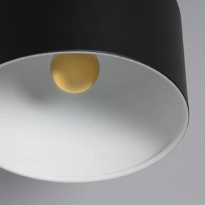 Plafondlamp zwart of wit & goud rond 'Koloman' E27 fitting design lamp 200mm