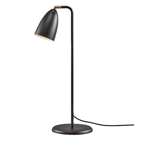 Tafellamp zwart en messing met schakelaar gu10 fitting designverlichting nordlux. 