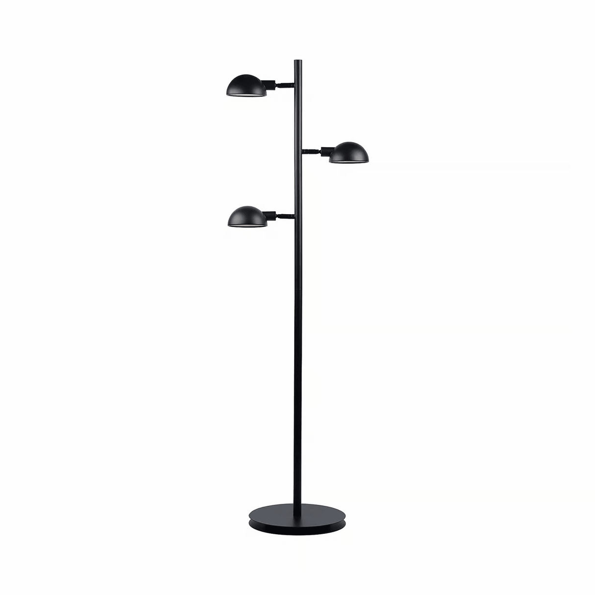 Staande leeslamp 3 kappen Nomi e14 zwart metaal 142 cm - FOIR